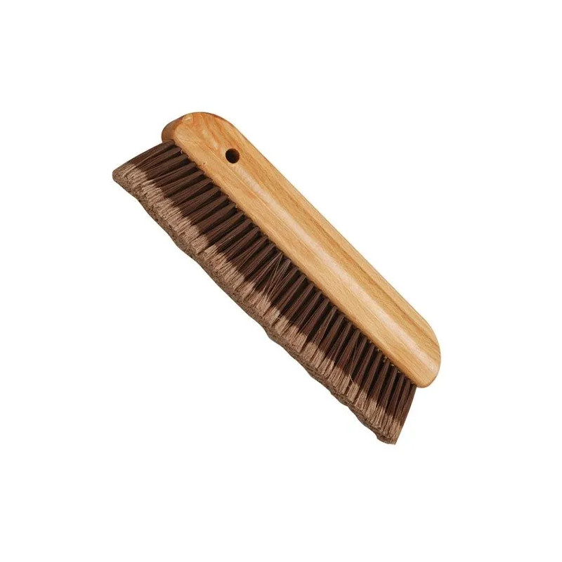 Upholstery brush with wooden handle, varnished, 30cm