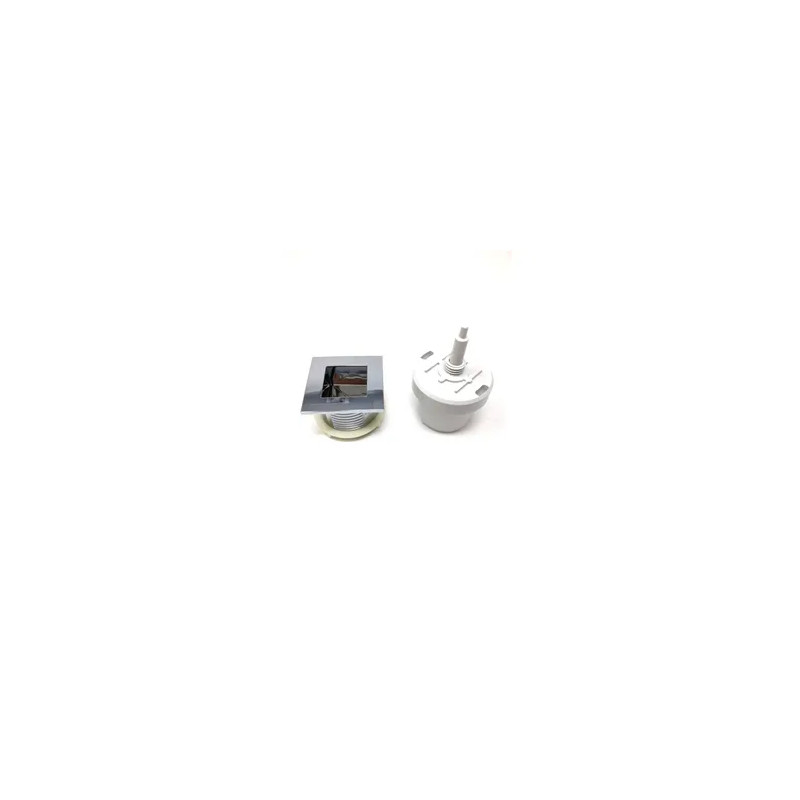 1/2" Quadro drain knob kit, square, bright chrome