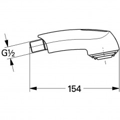 Verchromte Handbrause für Modell Zedra, Europlus, Eurodisc