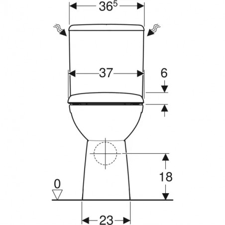 Pack WC RENOVA Comfort Rimfree, surélevé, sortie horizontale