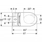Pack WC RENOVA Comfort Rimfree, surélevé, sortie horizontale