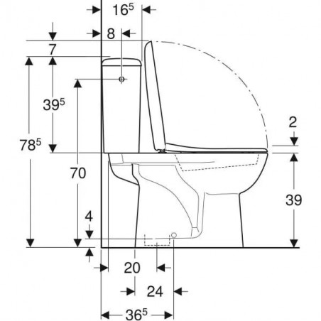 Pack WC Allia DITO 2 salida trasera oculta