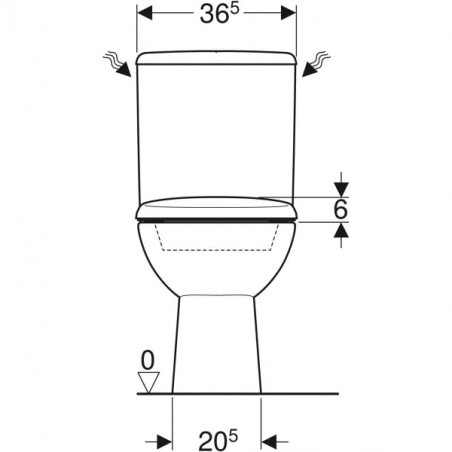 Pack WC RENOVA sortie arrière verticale cachée