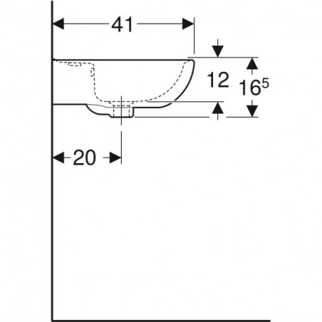 Lavabo lave-main BASTIA 50x41cm