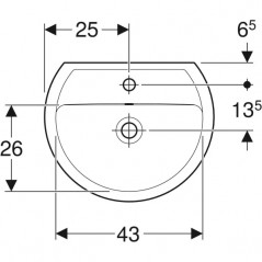 BASTIA lavabo 50x41cm