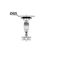 Cover valve with cut and click slider and basket for drain 1229