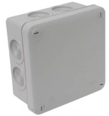 Square junction box 105x105x55 mm grey