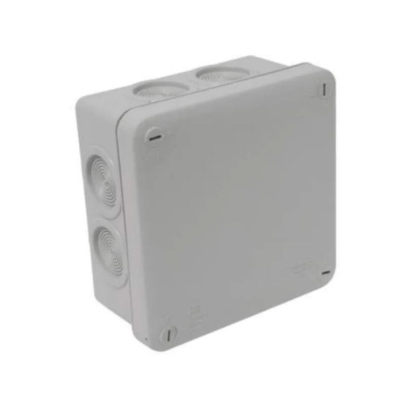 Square junction box 115x115x55 mm grey, IP66