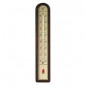 Indoor and outdoor thermometer in wood and aluminium