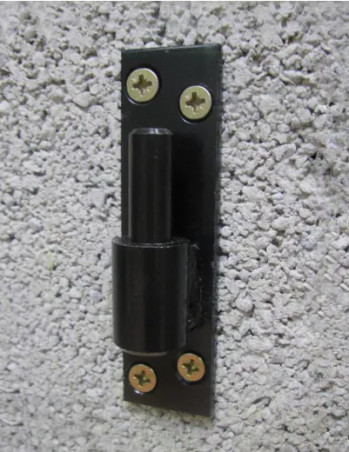 Standard shutter hinge, diameter 14mm, black