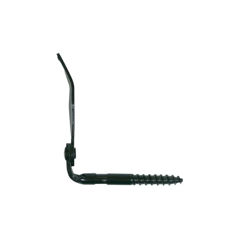 Screw-on shutter stop, black, length 110 mm, 2 pieces