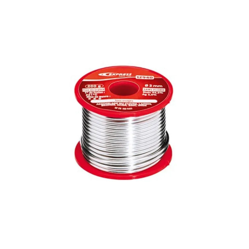 Bobine soudure étain 96.5% tout usage 2 mm, 200g