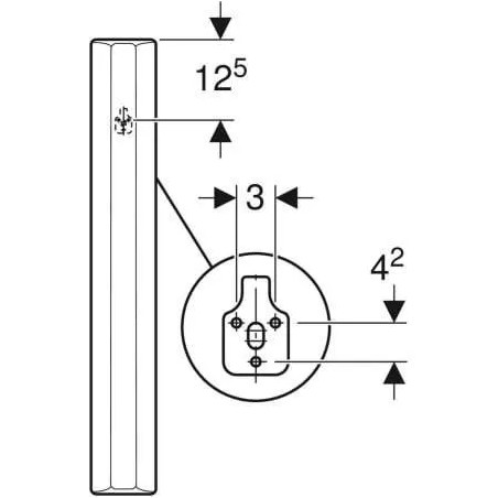 Ceramic urinal divider, 700x400x100