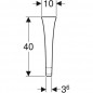 Ceramic urinal divider, 700x400x100