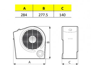 Portable fan heater 2000W