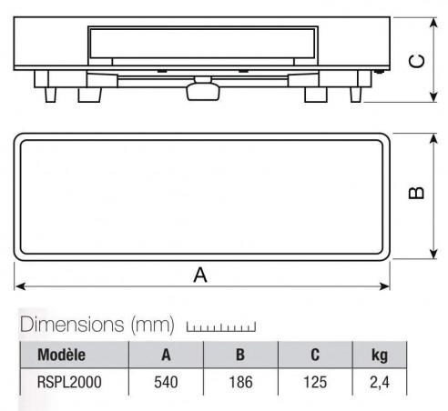 Ventilador de pared, con mando a distancia, 2000W