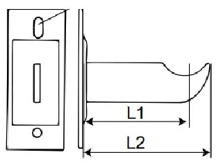 Heizkörperhalter aus Gusseisen, 80 mm, zum Anschrauben, weiß epoxiert