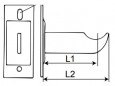 Support radiateur fonte type rideau, 80 mm, à visser, epoxy blanc