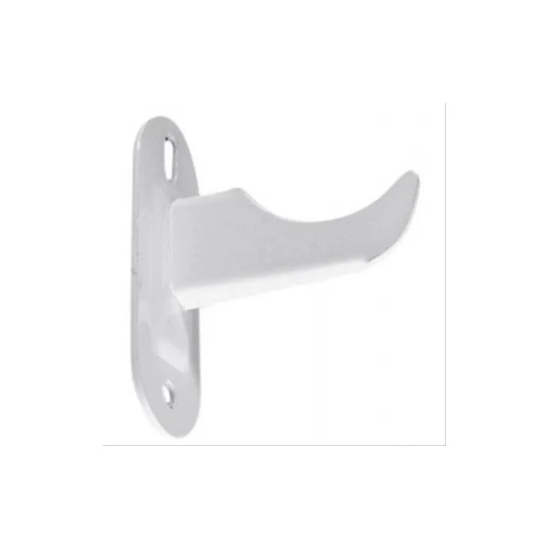 Support radiateur fonte type rideau, 90 mm, à visser, epoxy blanc