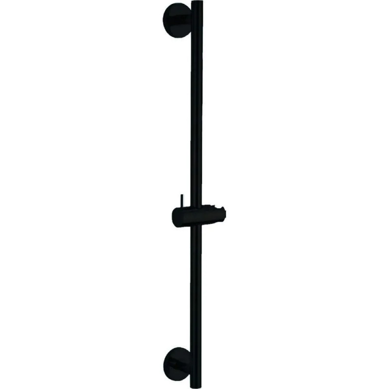 Barre de douche laiton noir mat, hauteur 65.6cm