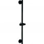 Barre de douche laiton noir mat, hauteur 65.6cm