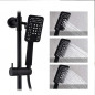 Thermostatic shower column adjustable from 873 to 1323 mm, black