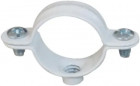 Single collar diameter 16 mm, white rilsan coating, 50 pieces