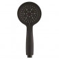 Slate hand shower in black ABS, 3 jets, diameter 100 mm