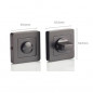 Door handle square 7, black, YALE Bologna, locking knob