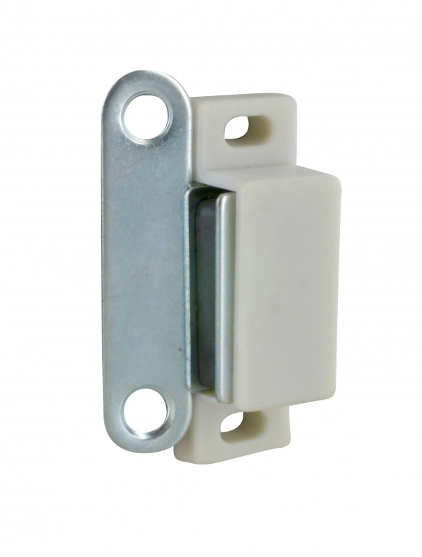 Magnetic latch white 2kg, 46x16x15 mm, 2 pieces