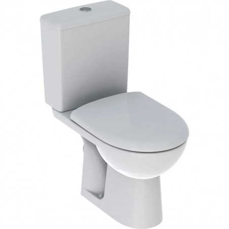 Pack WC au sol Geberit Renova Rimfree, sortie horizontal, avec abattant