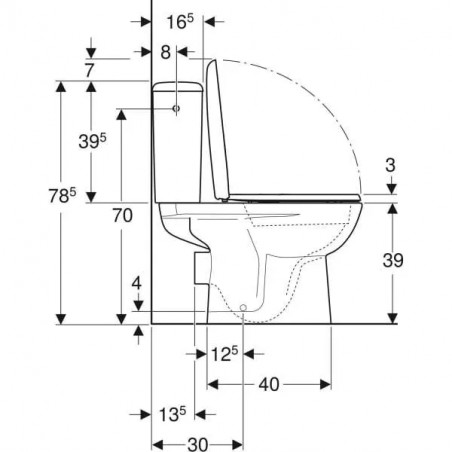  Allia Prima 6 Rimfree SH slow closing toilet pack