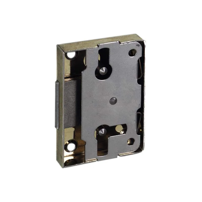 Surface-mounted lock for left, right or drawer door, L39xH55xEP9mm, nickel-plated steel.