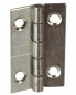 Bisagra rectangular con agujeros de 2 mm, W19 H30 mm, 4 piezas