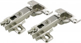 Invisible furniture hinges without spring, 110° opening, nickel-plated steel D.35 mm, distance between centres 48 mm, 2 pieces