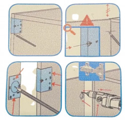 Installation template for overlap hinges D.35 mm