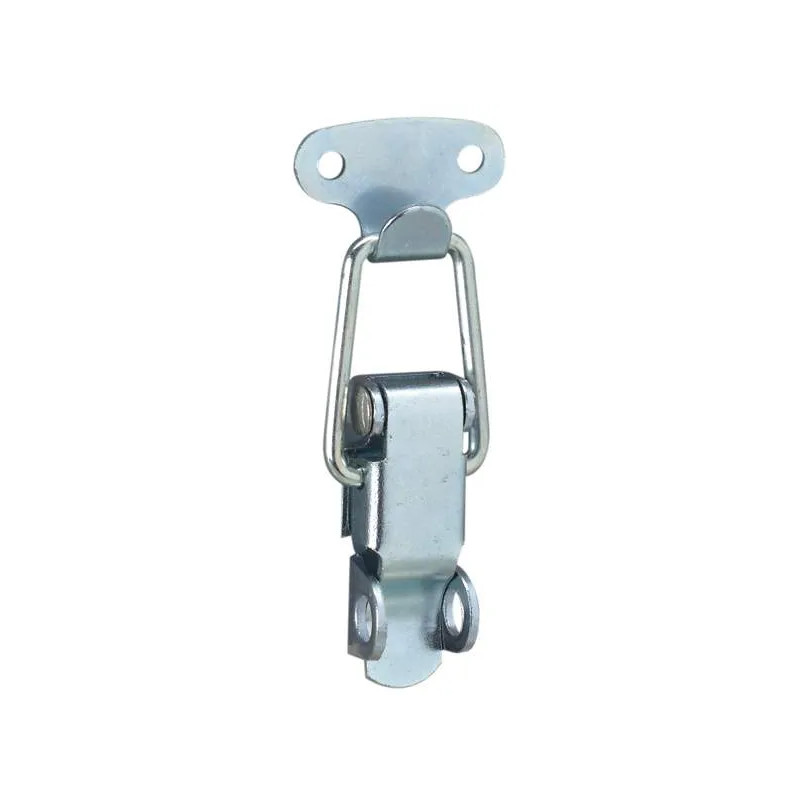 Lever lock hook with padlock holder, 60x1.3mm, galvanized steel.