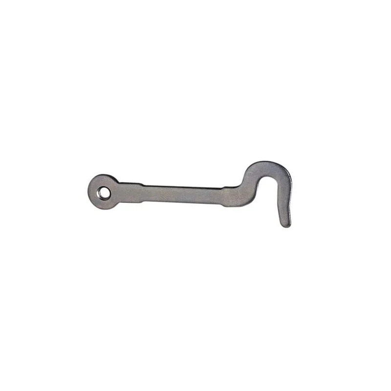 Double bevelled cabinet hook, L70xH23mm, raw steel, two pieces.