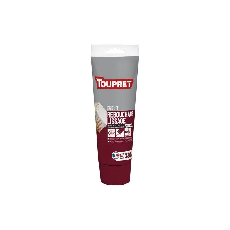 Enduit rebouchage et lissage, pour extérieur, 330g, blanc