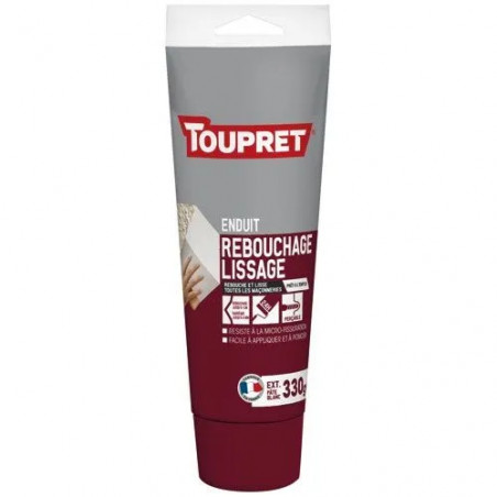 Enduit rebouchage et lissage, pour extérieur, 330g, blanc