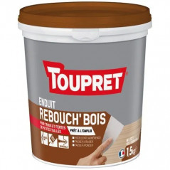 Enduit de rebouchage bois, intérieur et extérieur, 1.5kg, couleur chêne naturel