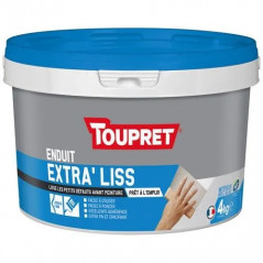 Enduit tous supports, intérieur et extérieur, pâte de 4kg, blanc