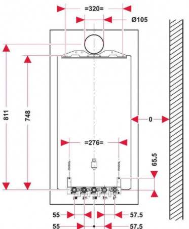 Gas boilers Semia Condens F AS 25 heating only, natural gas, without flange or suction cup