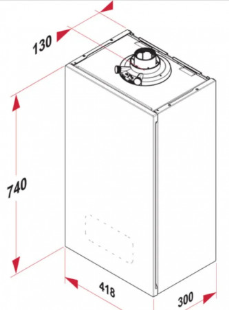 Gas boilers Semia Condens F AS 25 heating only, natural gas, without flange or suction cup