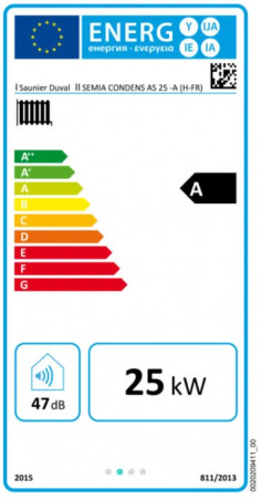 Gas boilers Semia Condens F AS 25 heating only, natural gas, without flange or suction cup