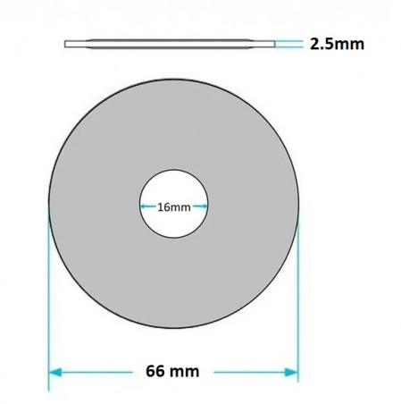 Guarnizione della valvola tutti i modelli ROCA, tranne Nexo, 16x66x2,5 mm