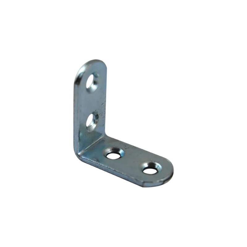 Supporto per sedia con estremità rotonda, 30x30x15 mm, acciaio galvanizzato