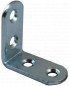 Chair bracket with round end, 30x30x15 mm, galvanized steel