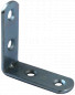 Chair bracket with round end, 40x40x15 mm, galvanized steel