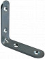 Chair bracket with round end, 50x50x15 mm, galvanized steel